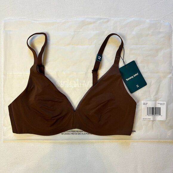 Tommy John Air Plunge Bra Size 32C Color Walnut (Brown) NWT - Picture 1 of 6